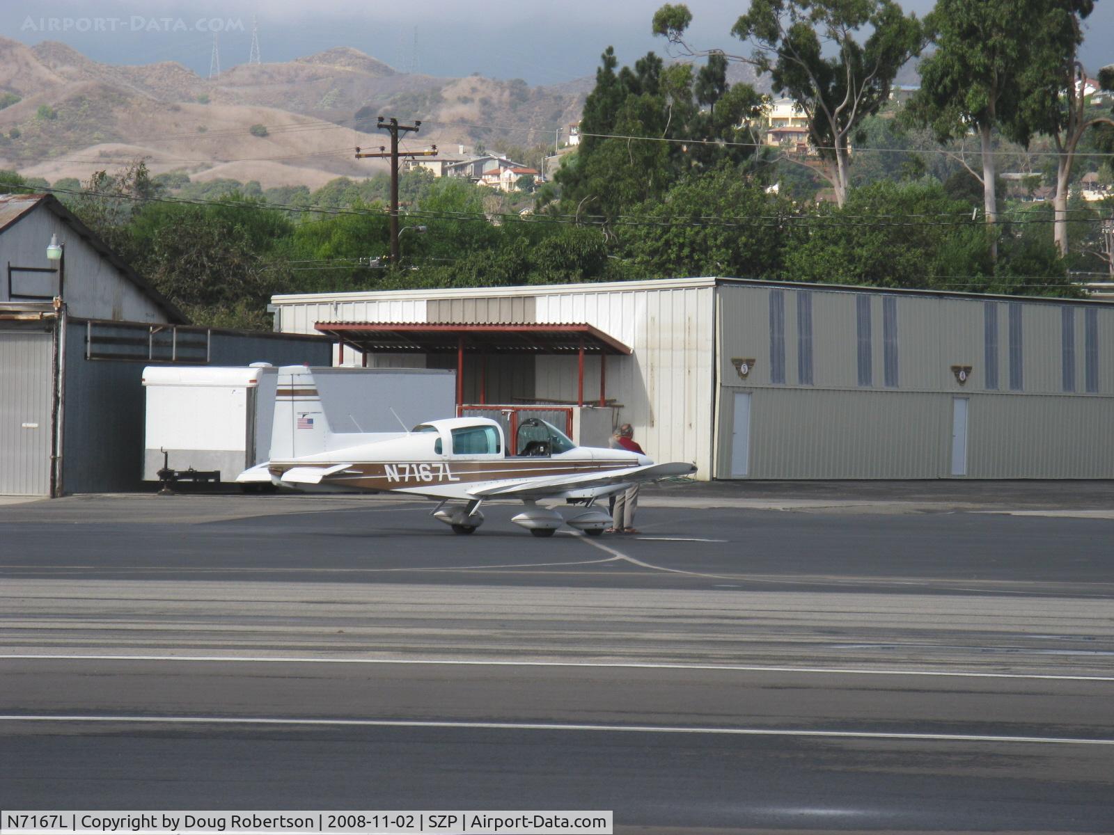 N7167L, 1973 Grumman American AA-5 Traveler C/N AA5-0467, 1973 Grumman American AA-5 TRAVELER, Lycoming O-320 150 Hp, taxi