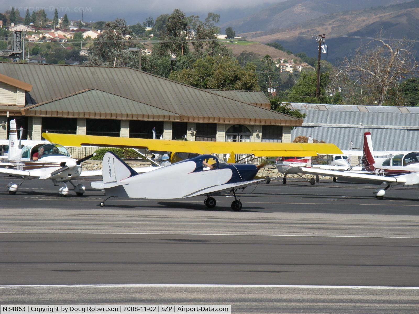 N34863, 1941 Culver LFA C/N 273, 1941 Culver LFA CADET, Franklin 4AC-199 D&E 80 Hp, taxi