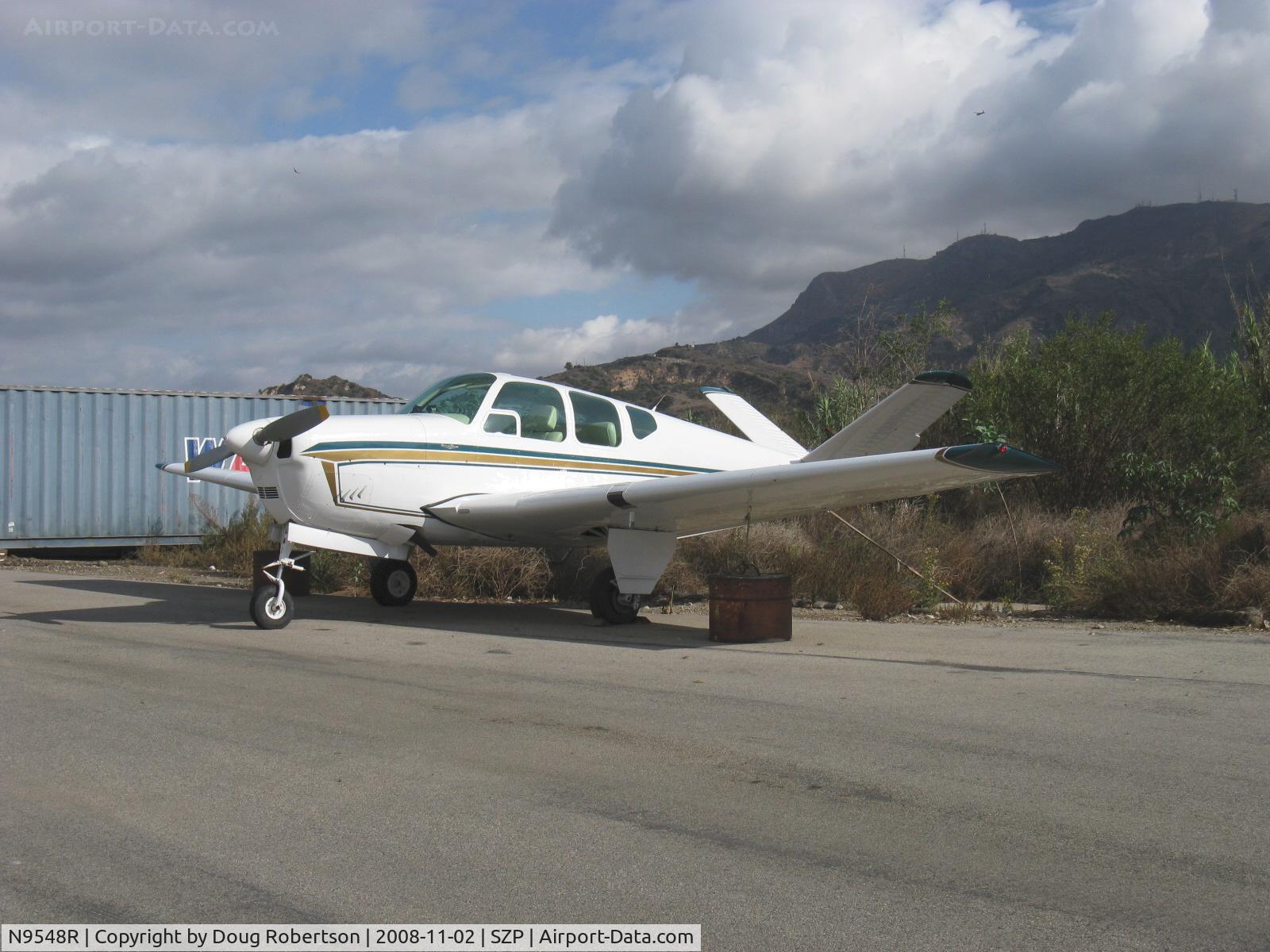 N9548R, 1959 Beech V35 Bonanza C/N D-6110, 1959 Beech V35 BONANZA (wrong windows and year for a V35-should be K35?), should be Continental IO-470-C 250 Hp