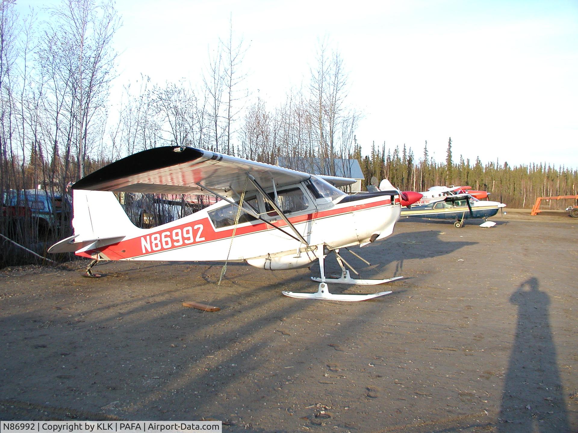 N86992, 1974 Bellanca 8GCBC C/N 47-74, Waiting for floats