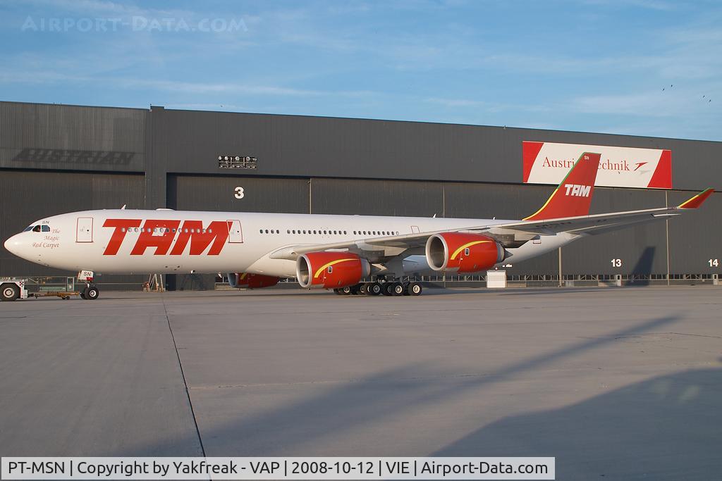 PT-MSN, 2003 Airbus A340-541 C/N 445, TAM Airbus 340-500
