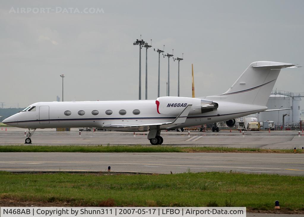 N468AB, 2002 Gulfstream Aerospace G-IV C/N 1477, Parked at the General Aviation area...