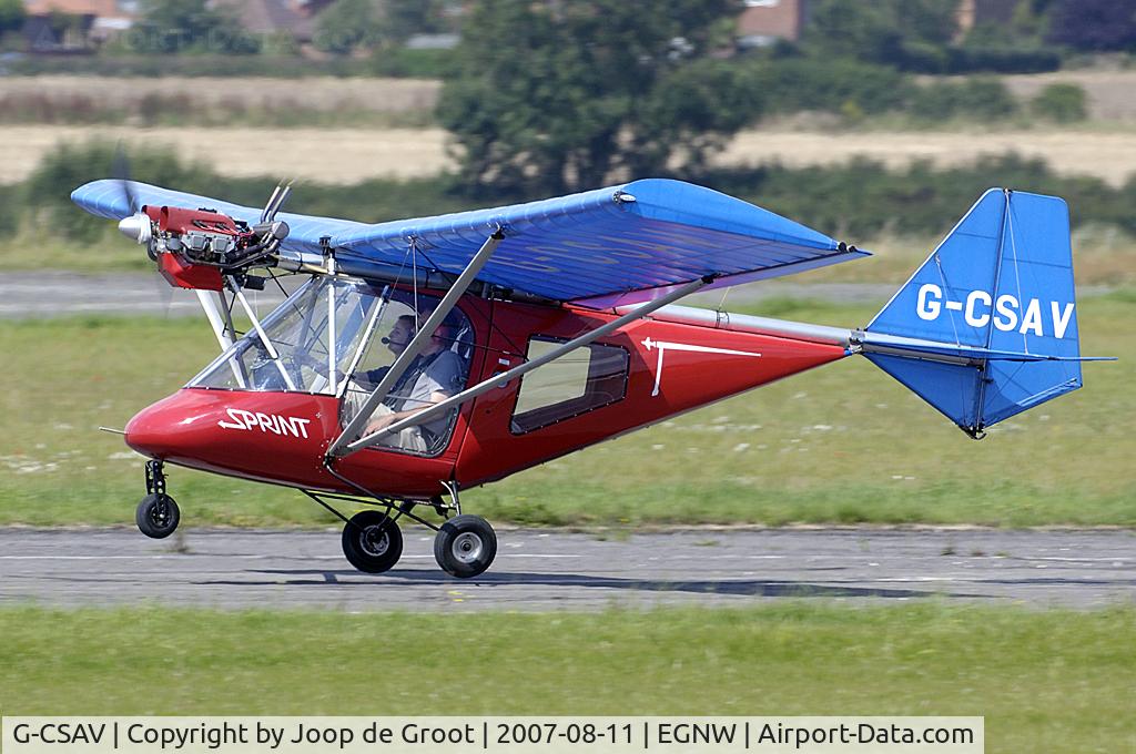 G-CSAV, 2002 Thruster T600N 450 C/N 0032-T600N-064, An ultra light on this former bomber airfield. Quite a contrast...