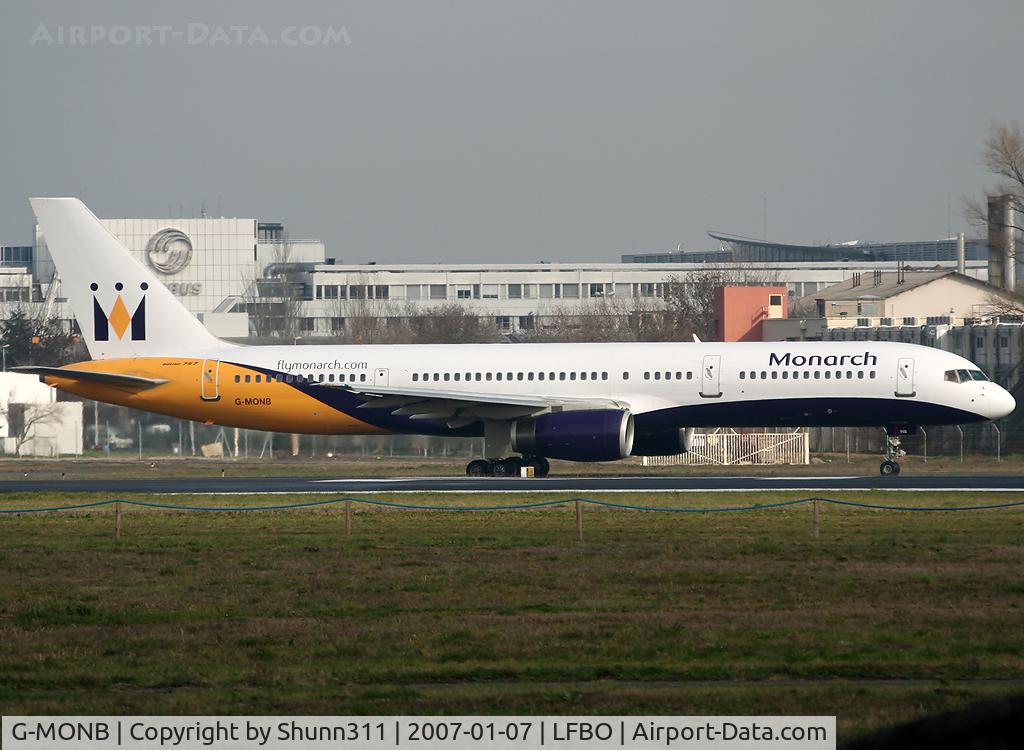 G-MONB, 1983 Boeing 757-2T7 C/N 22780, Rolling holding point rwy 32R for departure...
