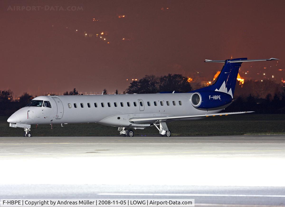 F-HBPE, 1998 Embraer ERJ-145LR (EMB-145LR) C/N 145106, In dark night.