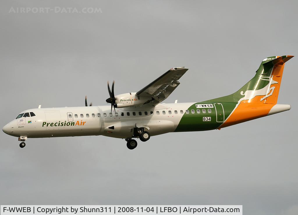 F-WWEB, 2008 ATR 72-212A C/N 834, C/n 834 - To be 5H-PWB
