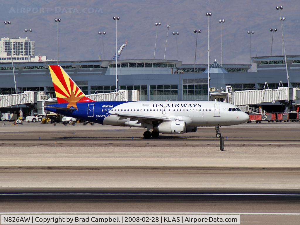 N826AW, 2001 Airbus A319-132 C/N 1534, US Airways / Airbus Industrie A319-132