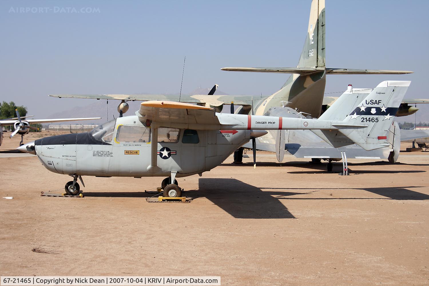 67-21465, 1967 Cessna 0-2B Super Skymaster C/N MC337-0261, /