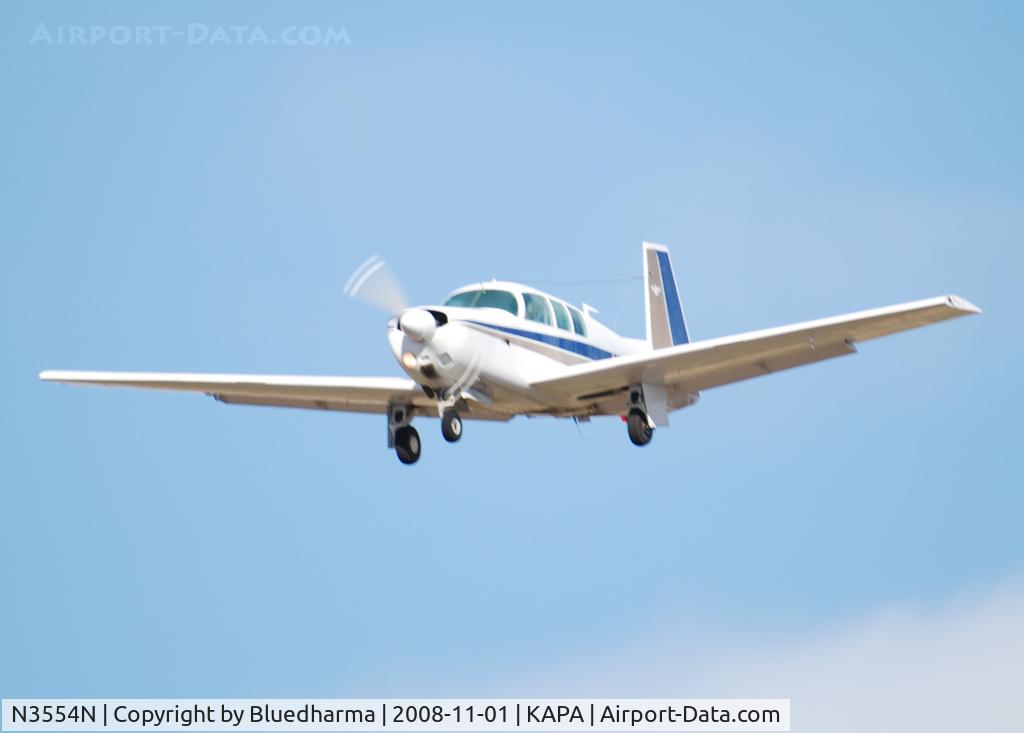 N3554N, 1967 Mooney M20F Executive C/N 680094, On final approach to 17L.
