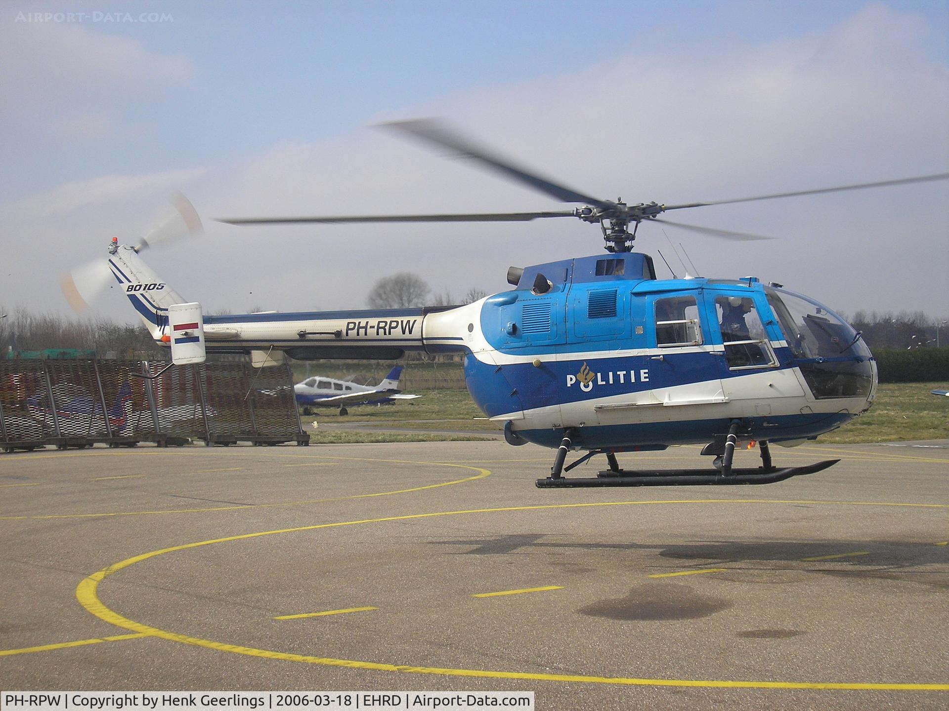 PH-RPW, MBB Bo-105C C/N S-250, Rotterdam Airport 2006 , Dutch Police