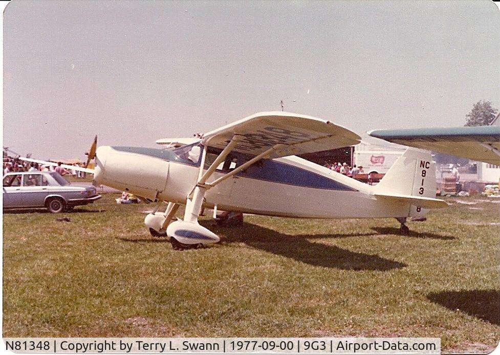 N81348, 1946 Fairchild 24R-46 C/N R46-248, Parked in Akron, NY.