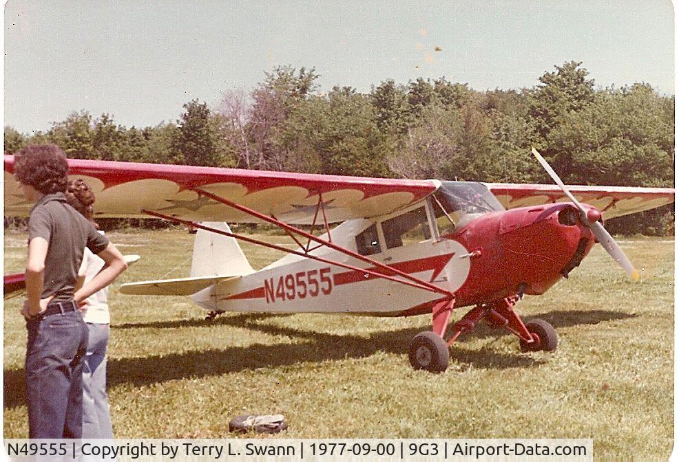 N49555, 1943 Taylorcraft L-2M C/N L5667, Parked at a small airshow in Akron, NY..