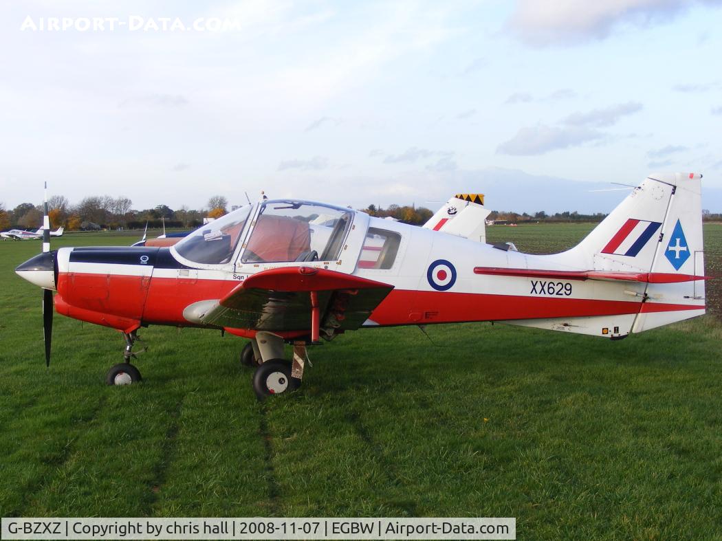 G-BZXZ, 1974 Scottish Aviation Bulldog T.1 C/N BH120/294, wearing its RAF ID. XX629