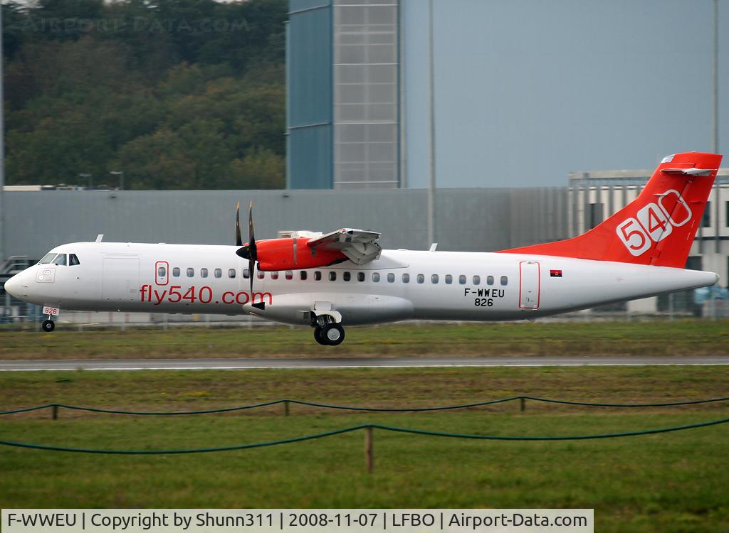 F-WWEU, 2010 ATR 72-212A C/N 826, C/n 826