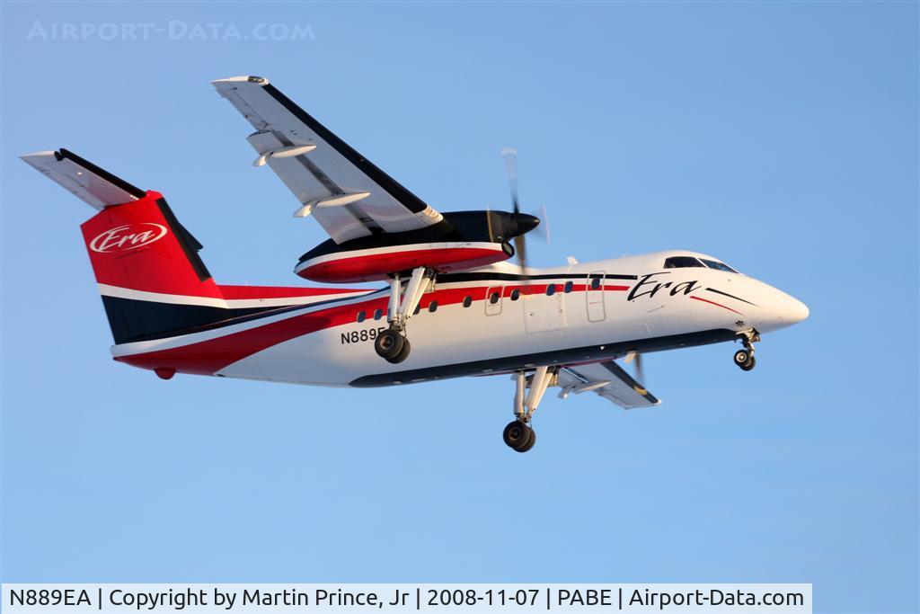 N889EA, 1992 De Havilland Canada DHC-8-106 Dash 8 C/N 322, Short final to 18
