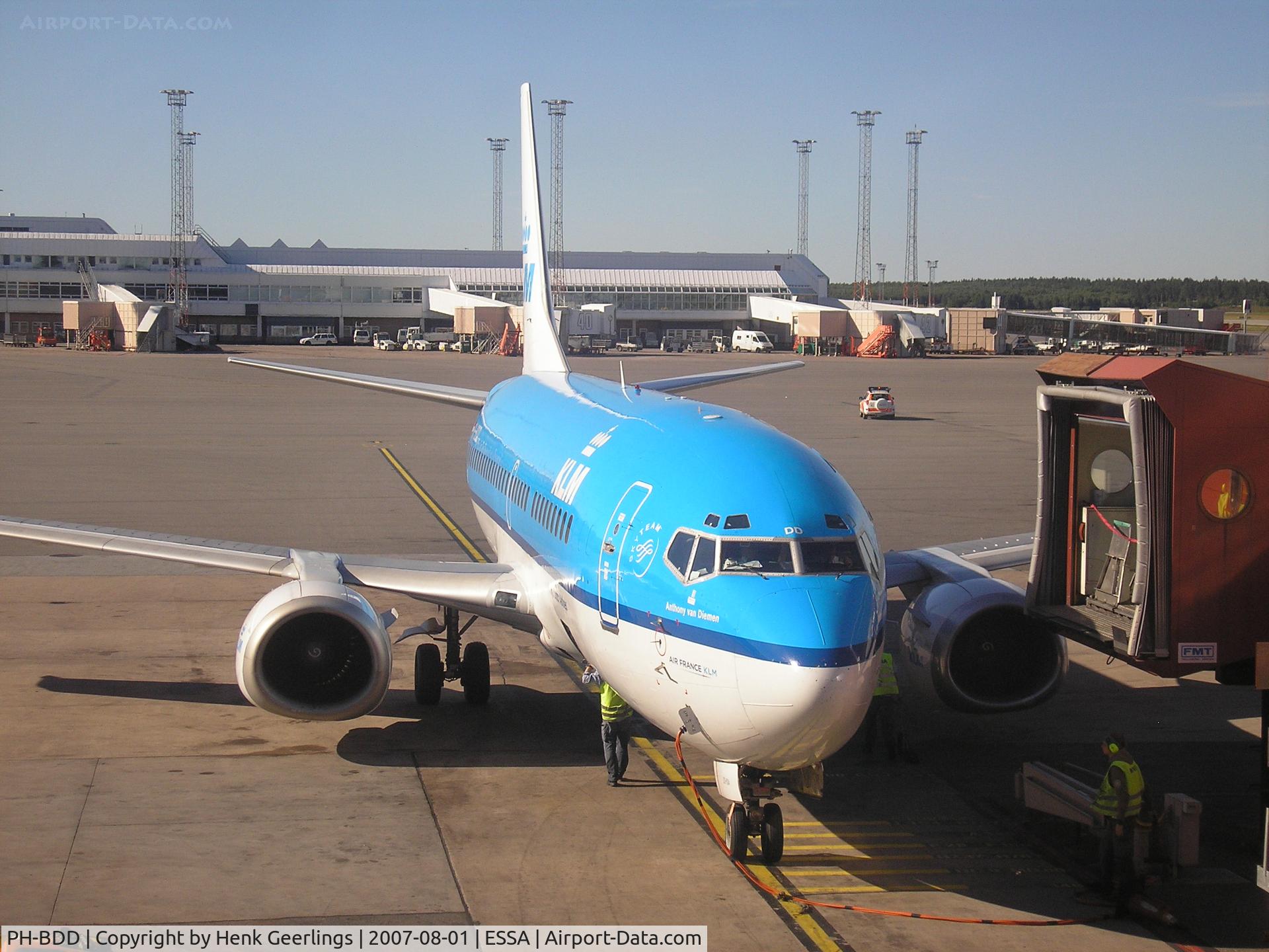 PH-BDD, 1986 Boeing 737-306 C/N 23540, Departure from Arlanda (STO) to Amsterdam , KLM
