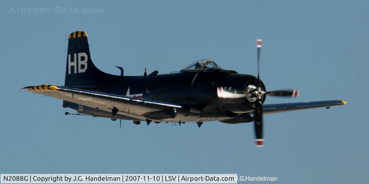 N2088G, 1952 Douglas AD-4N Skyraider C/N 7735, all weather night attack SpAD at Nellis