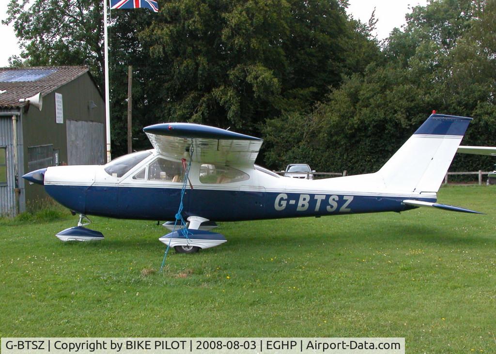 G-BTSZ, 1969 Cessna 177A Cardinal C/N 177-01198, PARKED UP AT POPHAM OUTSIDE THE WILTSHIRE AIRCRAFT MAINTENANCE HANGER