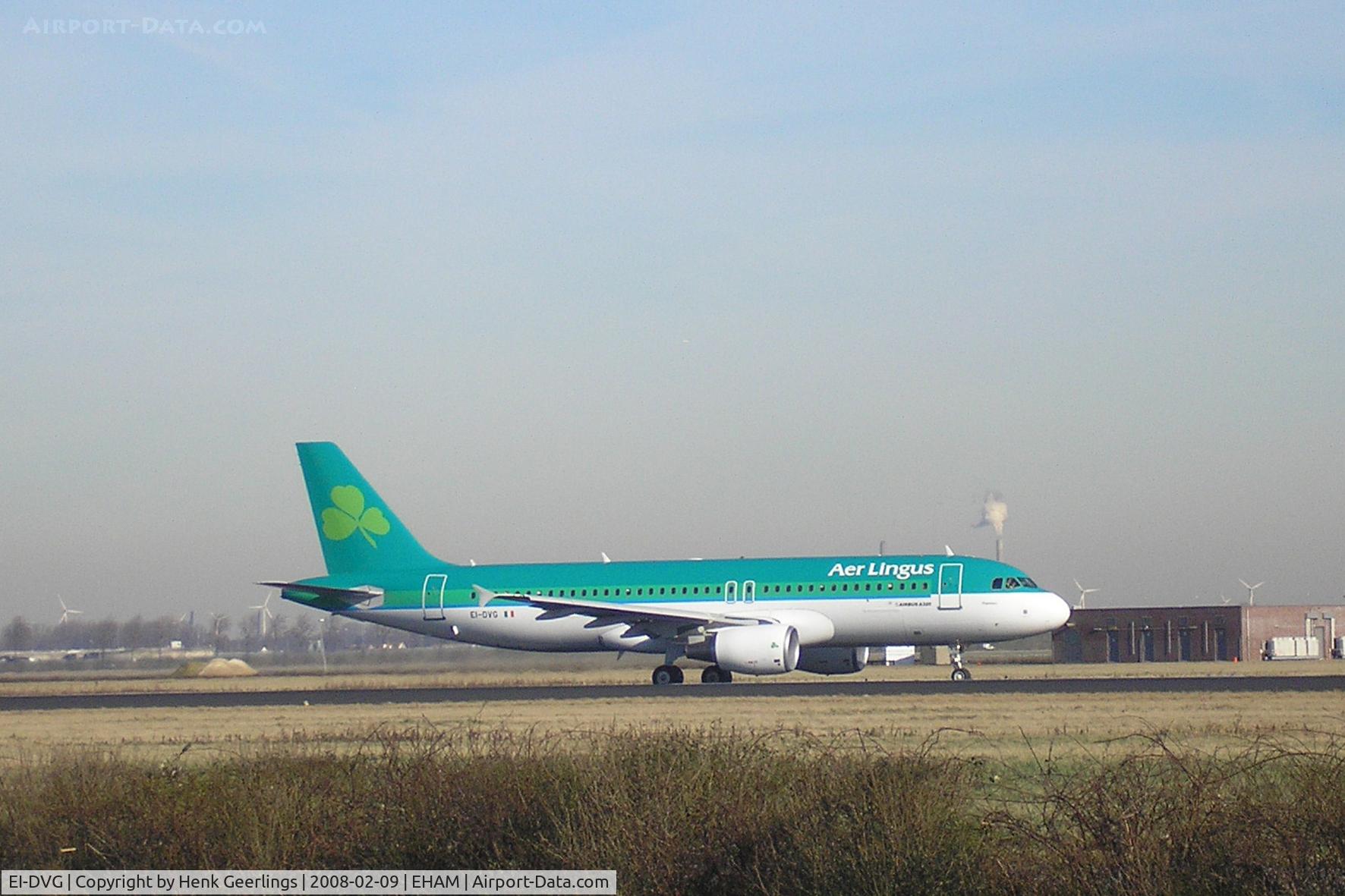 EI-DVG, 2007 Airbus A320-214 C/N 3318, Take off from Schiphol