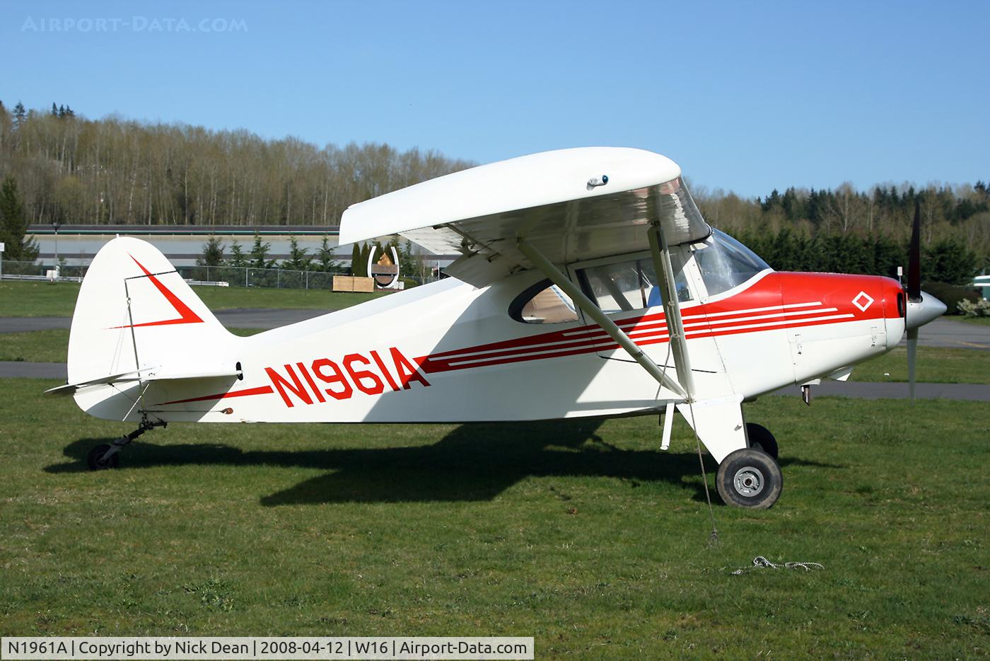 N1961A, 1952 Piper PA-20-135 Pacer C/N 20-878, .