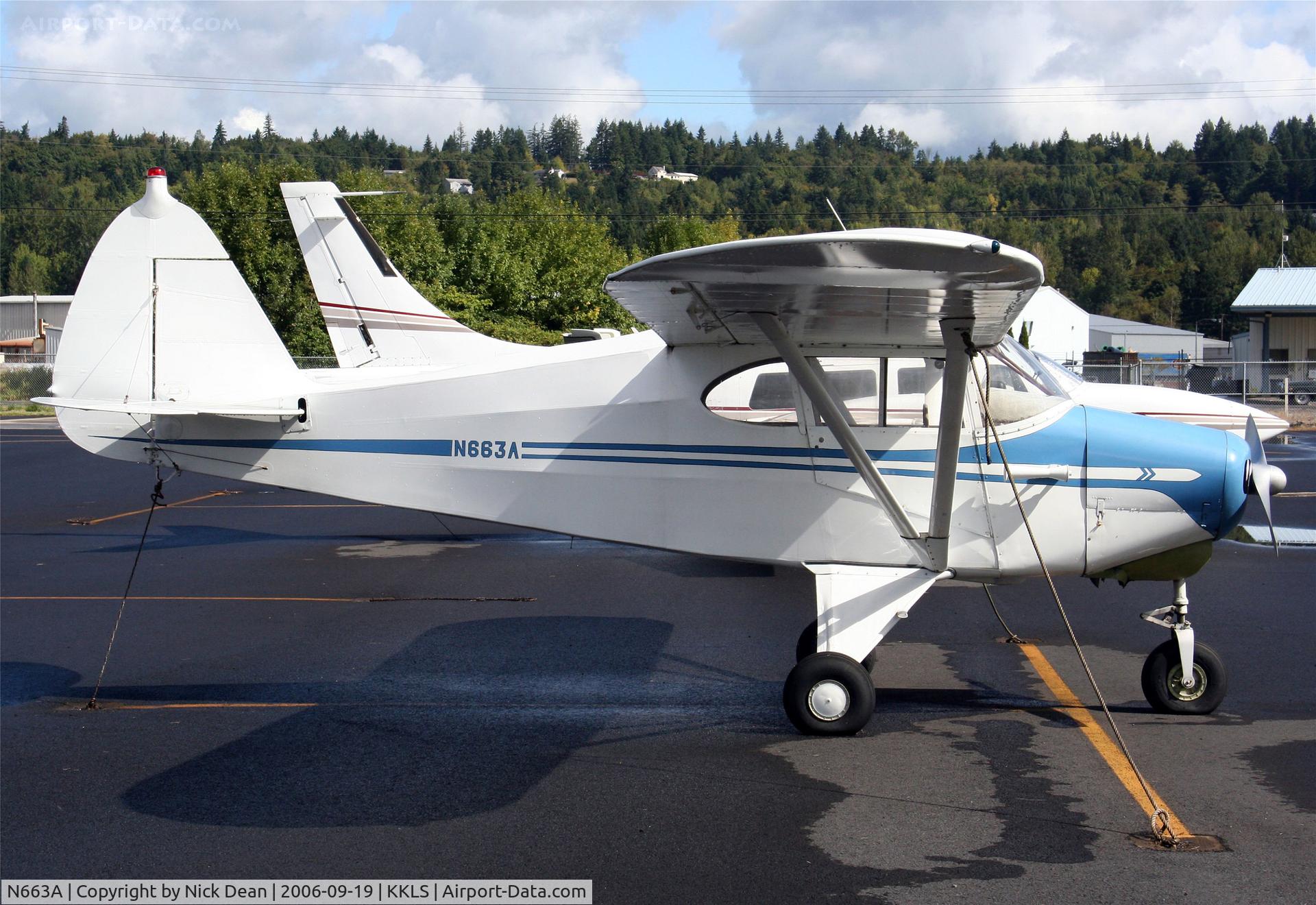 N663A, 1951 Piper PA-22 C/N 22-66, .