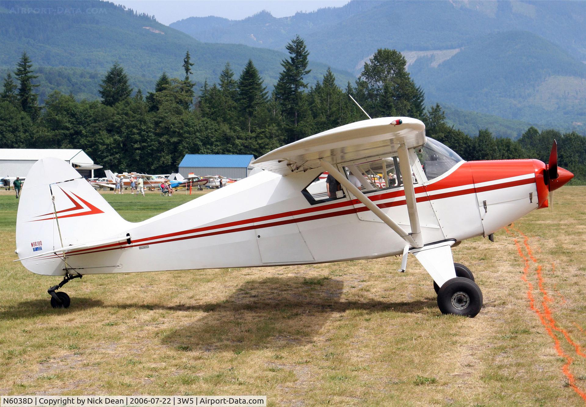 N6038D, 1956 Piper PA-22-150 C/N 22-4691, 3W5 Concrete WA