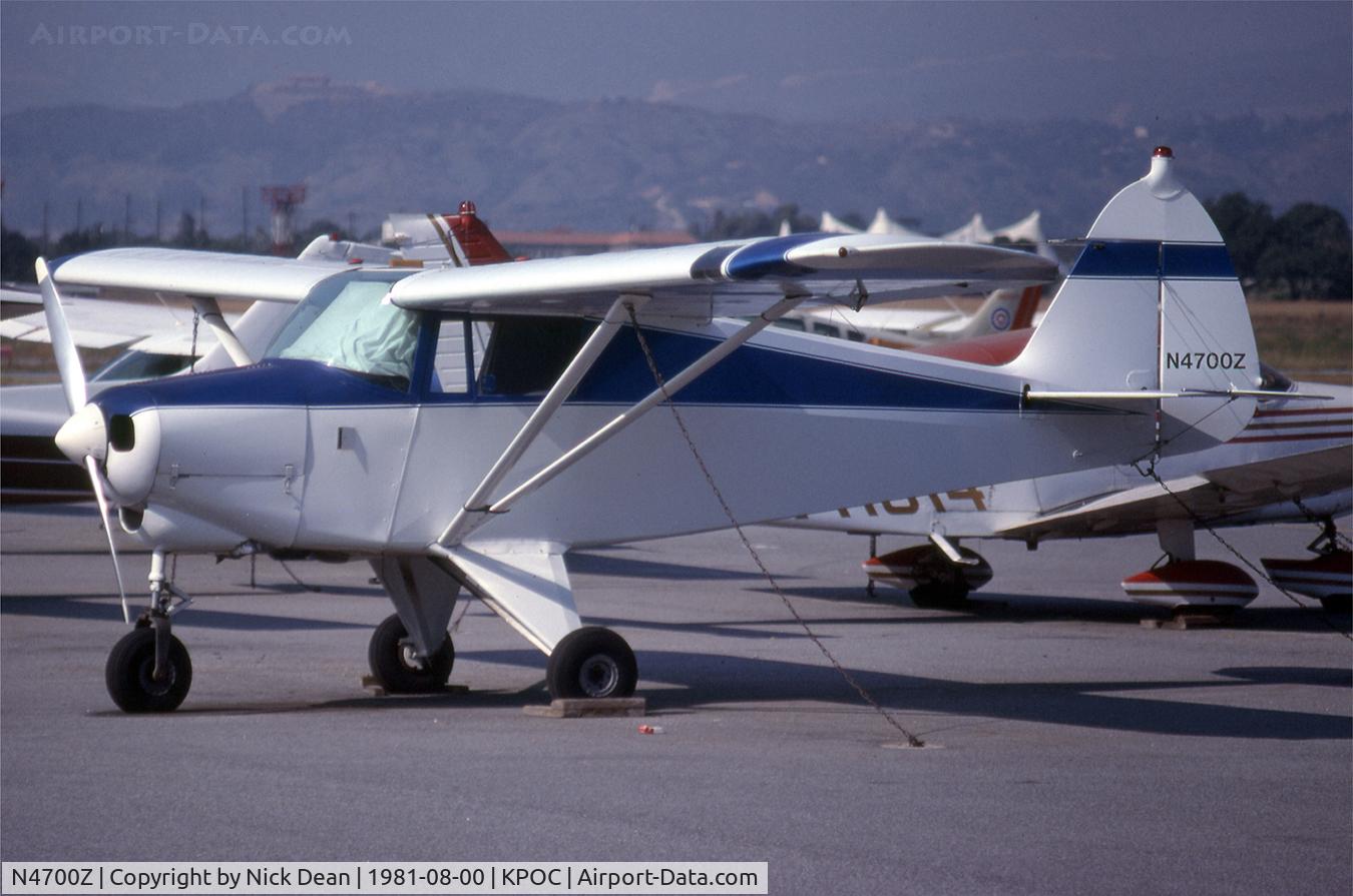 N4700Z, 1961 Piper PA-22-108 Colt C/N 22-8241, .