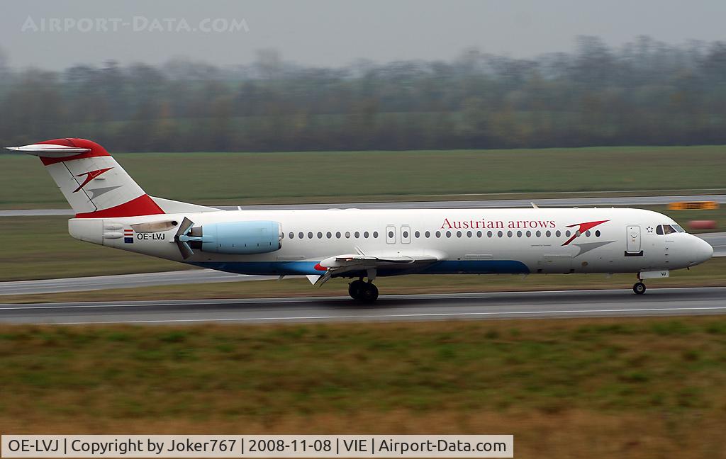 OE-LVJ, 1991 Fokker 100 (F-28-0100) C/N 11359, Austrian arrows Fokker F-100