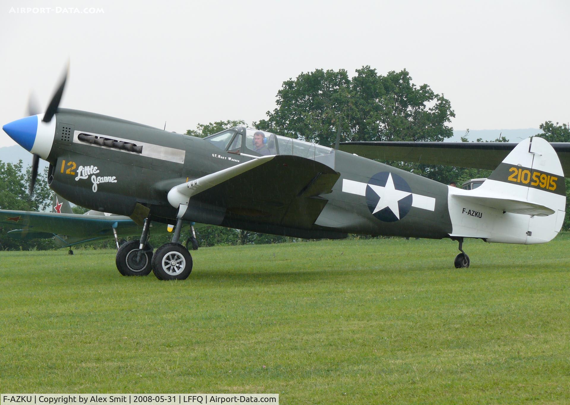 F-AZKU, 1942 Curtiss P-40N Warhawk C/N 29677, Curtis P-40N Kittyhawk F-AZKU painted as USAF 42-105915/12 Little Jeanne