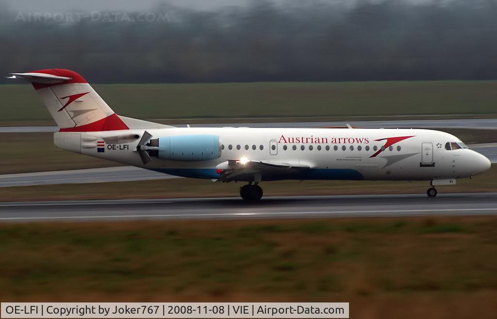 OE-LFI, 1995 Fokker 70 (F-28-0070) C/N 11529, Austrian arrows Fokker F-70