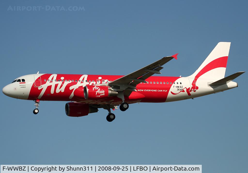 F-WWBZ, 2008 Airbus A320-216 C/N 3648, C/n 3648 - To be PK-AXC