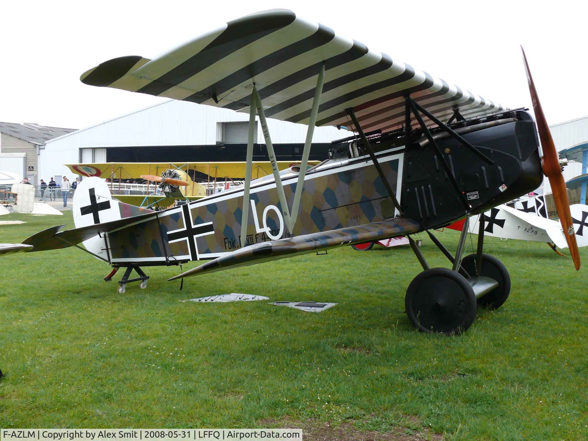 F-AZLM, 2007 Fokker D-VIIF Replica C/N 01MF, Fokker DVIIF replica F-AZLM painted as German Air Force DVIIF 4408/18