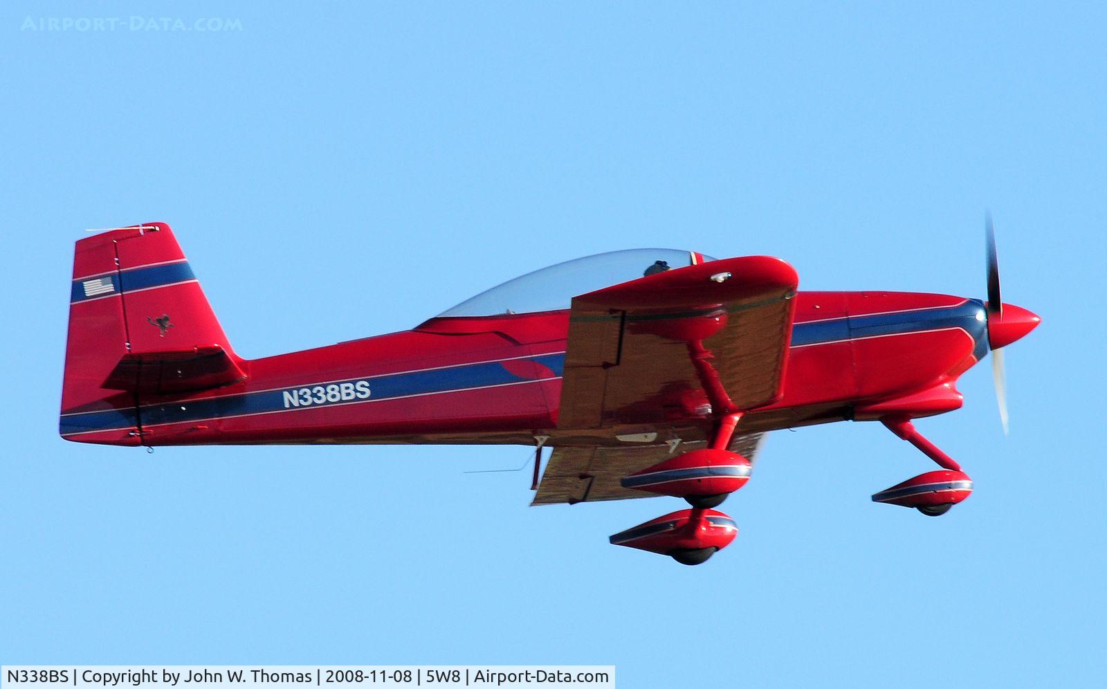 N338BS, 2002 Vans RV-8A C/N 80310, Departing runway 22