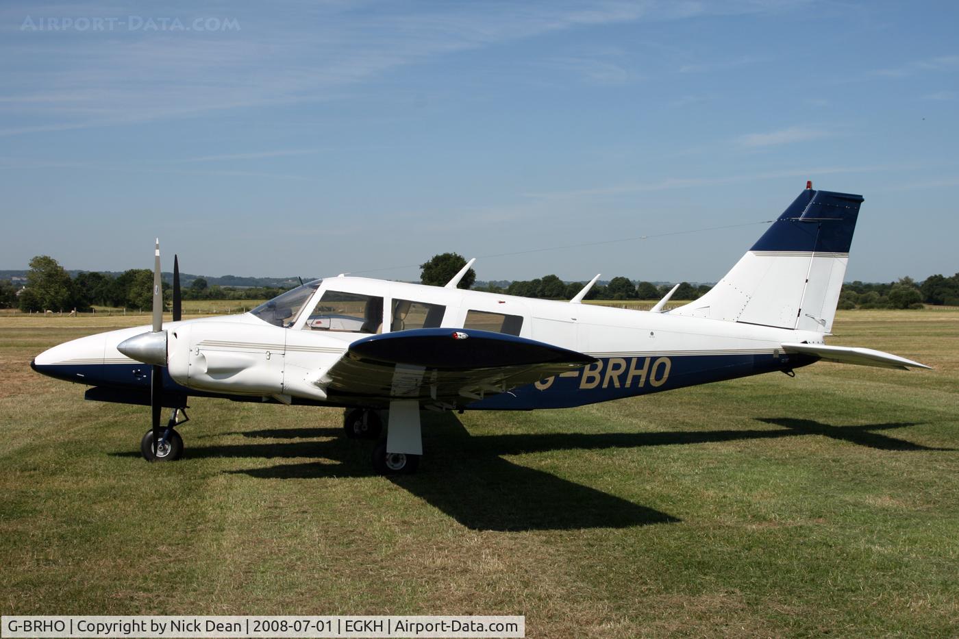 G-BRHO, 1973 Piper PA-34-200 Seneca C/N 34-7350037, /