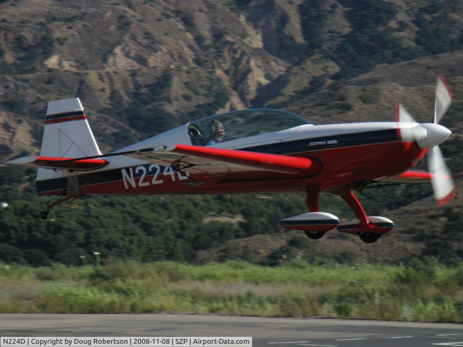 N224D, 1996 Extra EA-300/L C/N 028, 1996 EXTRA Flugzeugbau Gmbh AKROBAT, Lycoming AEIO-540-L1B5 300 Hp, takeoff climb Rwy 22