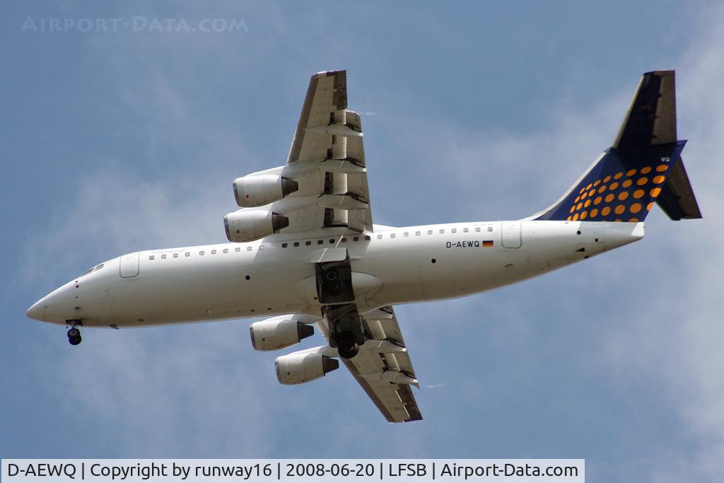 D-AEWQ, 1991 British Aerospace BAe.146-300 C/N E3203, Lufthansa City Line landing on rwy 34