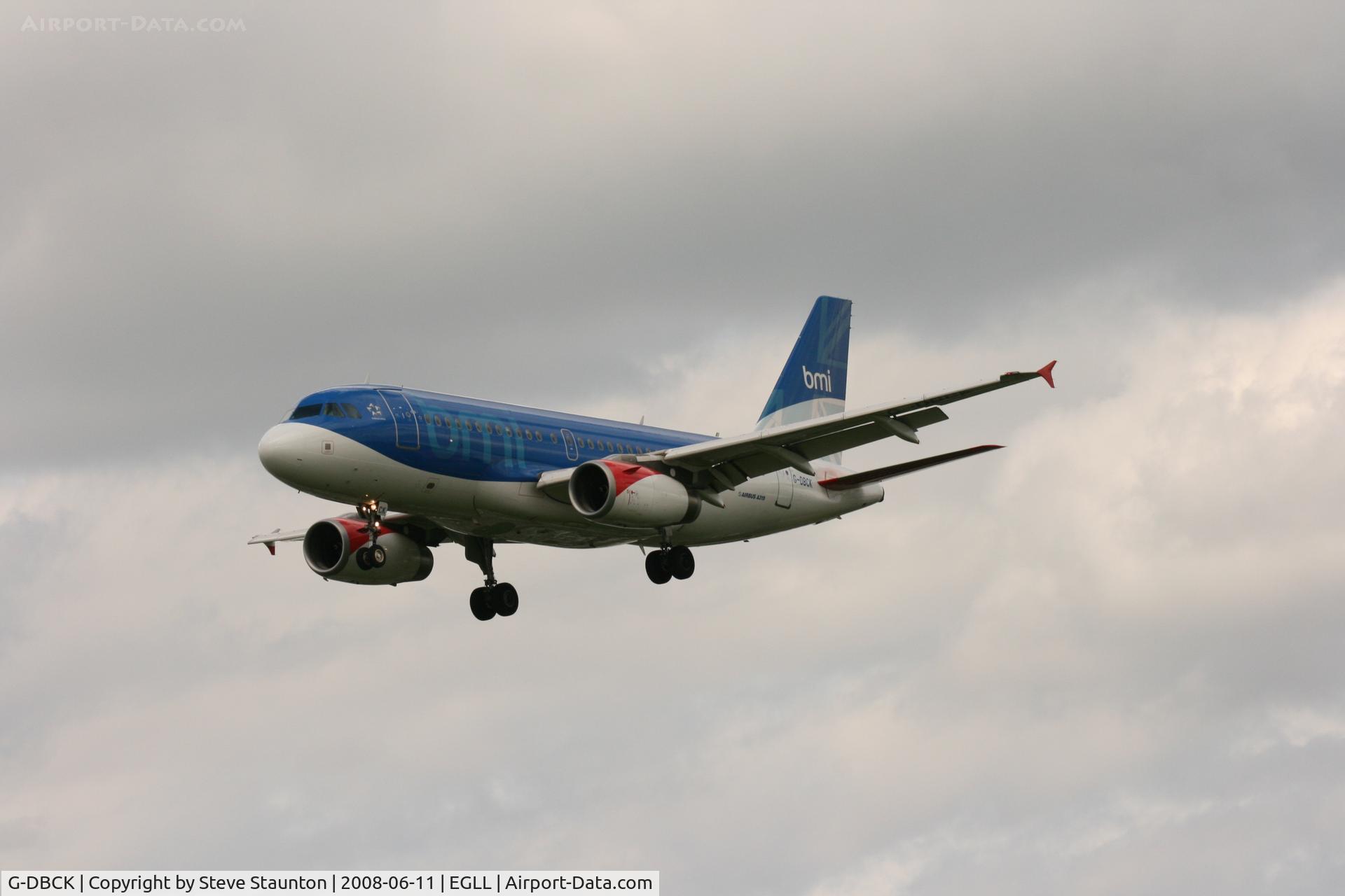 G-DBCK, 2007 Airbus A319-131 C/N 3049, Taken at London Heathrow 11th June 2008