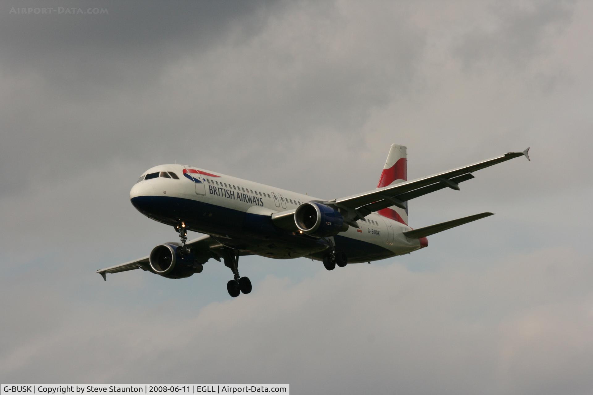 G-BUSK, 1990 Airbus A320-211 C/N 120, Taken at London Heathrow 11th June 2008