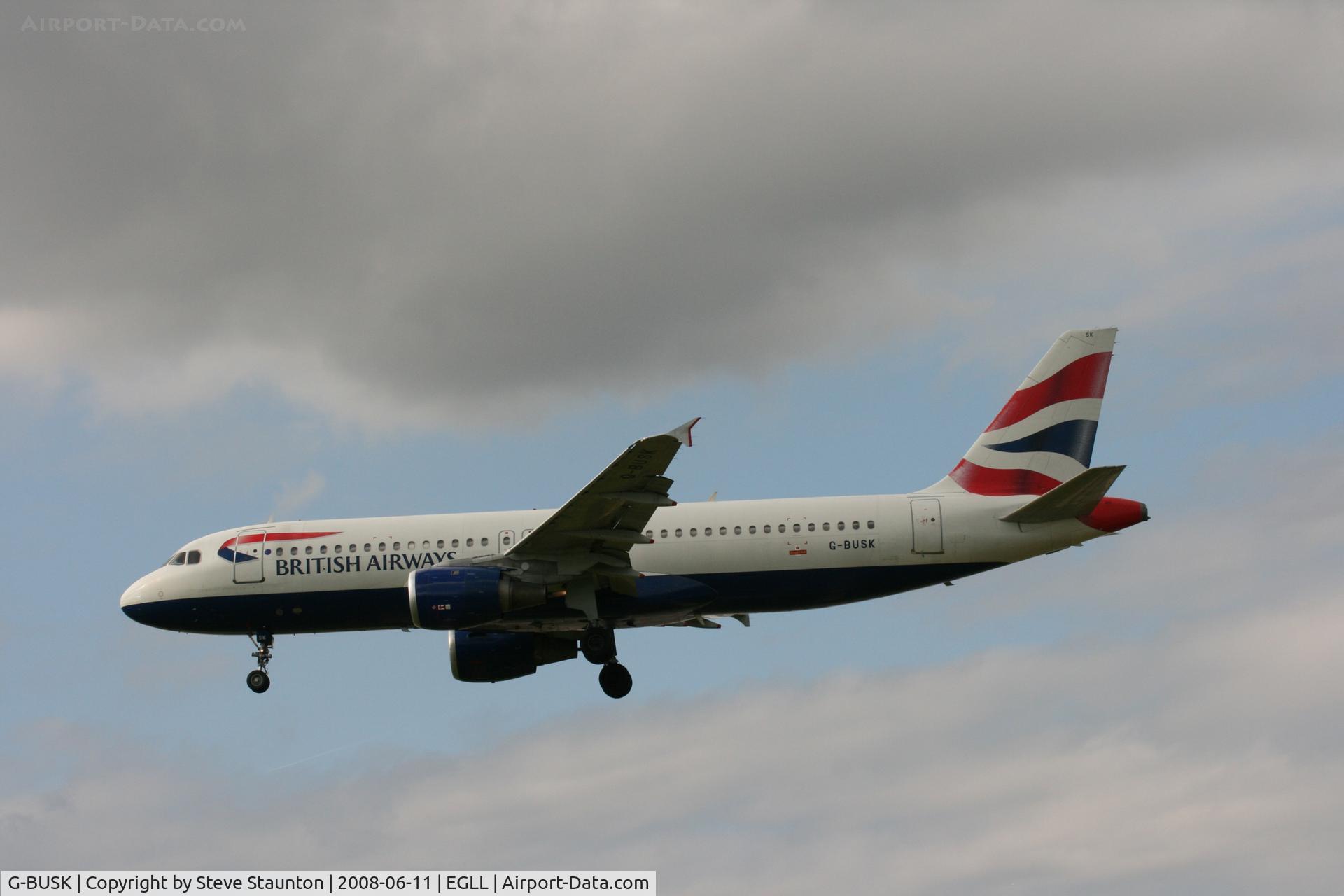 G-BUSK, 1990 Airbus A320-211 C/N 120, Taken at London Heathrow 11th June 2008