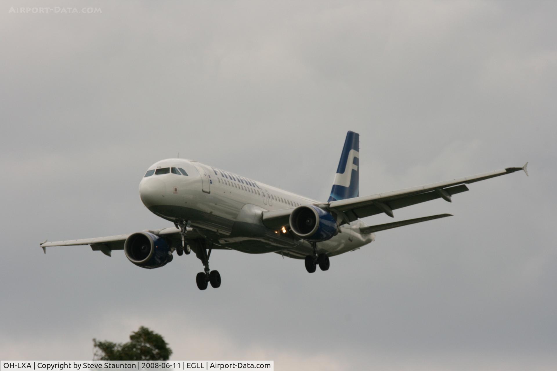 OH-LXA, 2001 Airbus A320-214 C/N 1405, Taken at London Heathrow 11th June 2008