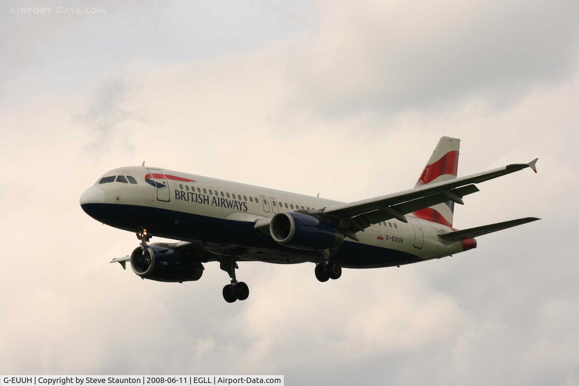 G-EUUH, 2002 Airbus A320-232 C/N 1665, Taken at London Heathrow 11th June 2008