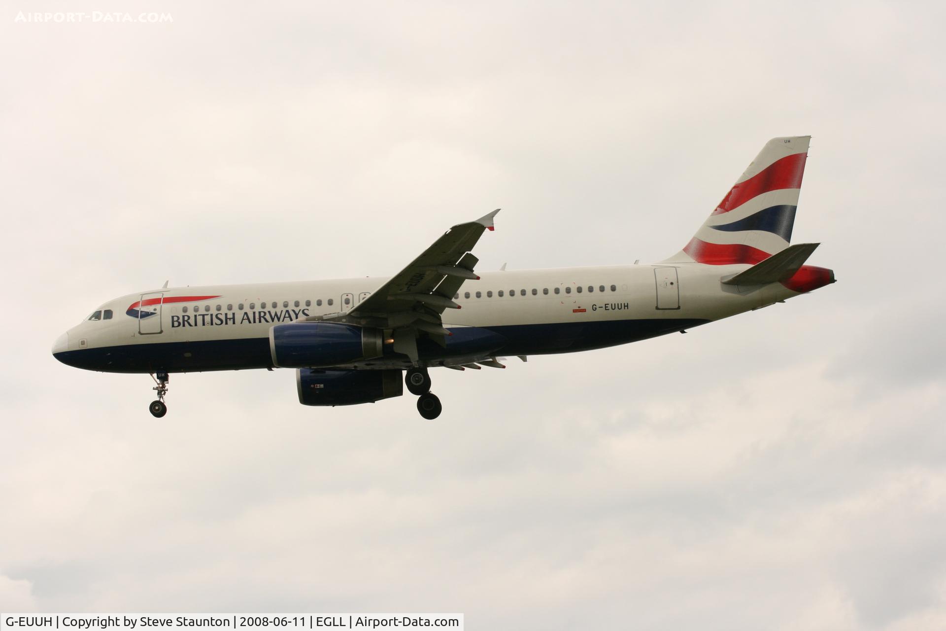 G-EUUH, 2002 Airbus A320-232 C/N 1665, Taken at London Heathrow 11th June 2008