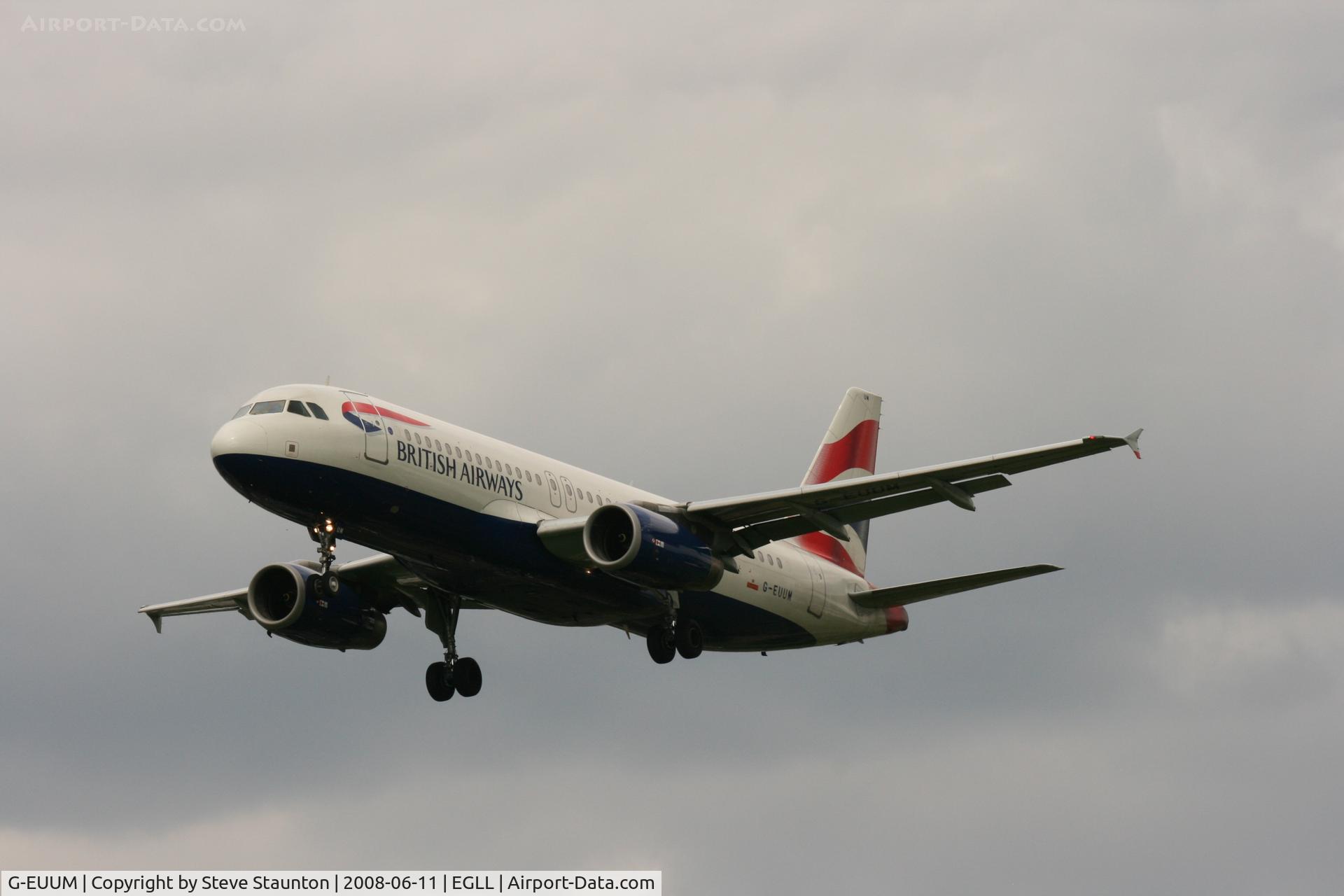 G-EUUM, 2002 Airbus A320-232 C/N 1907, Taken at London Heathrow 11th June 2008
