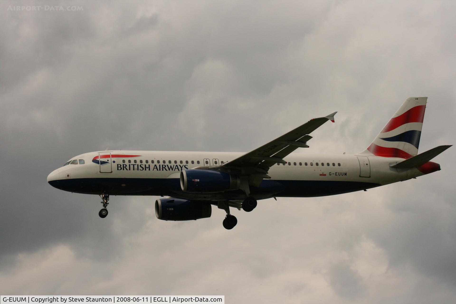 G-EUUM, 2002 Airbus A320-232 C/N 1907, Taken at London Heathrow 11th June 2008