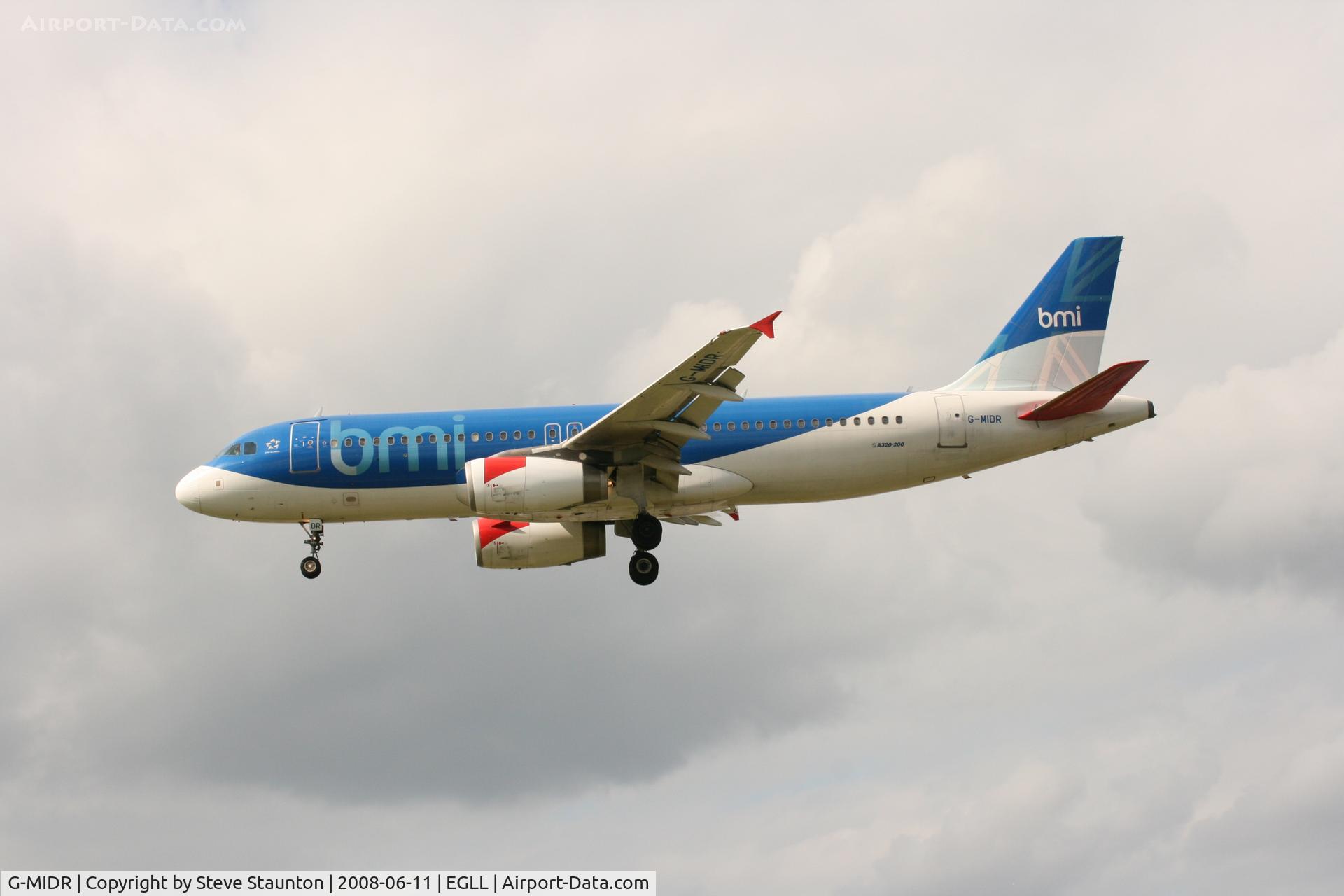 G-MIDR, 2002 Airbus A320-232 C/N 1697, Taken at London Heathrow 11th June 2008