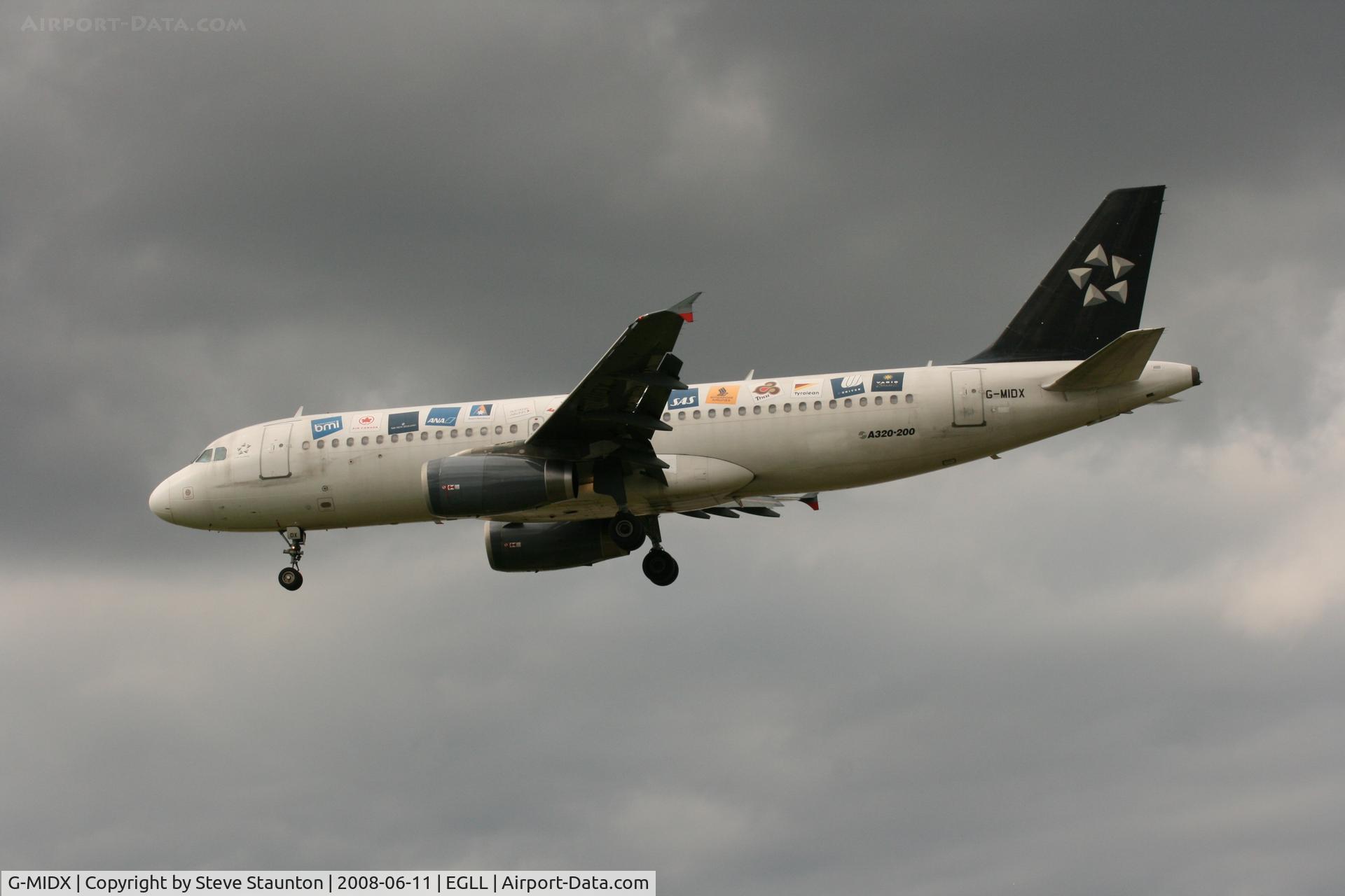 G-MIDX, 2000 Airbus A320-232 C/N 1177, Taken at London Heathrow 11th June 2008