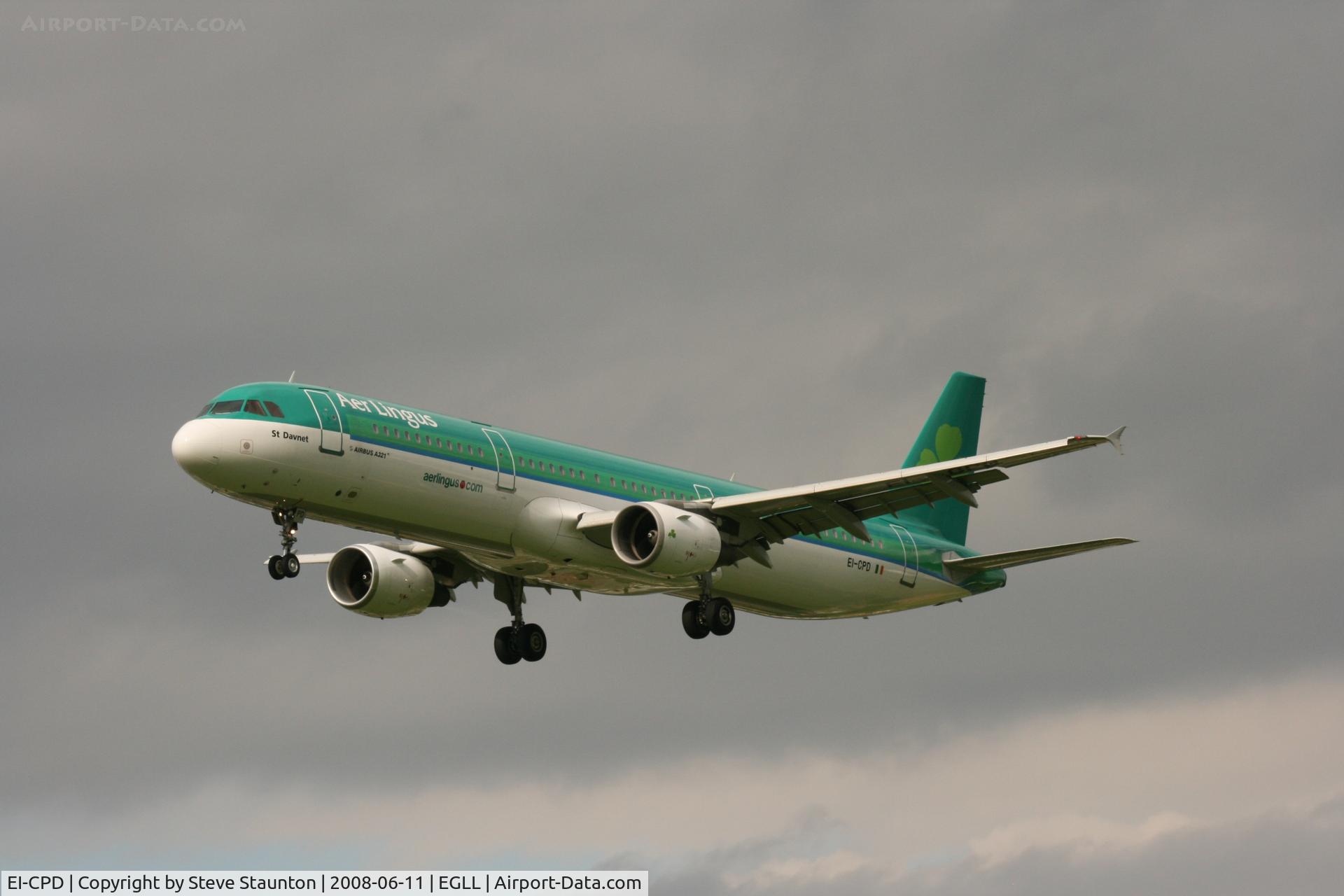 EI-CPD, 1998 Airbus A321-211 C/N 0841, Taken at London Heathrow 11th June 2008