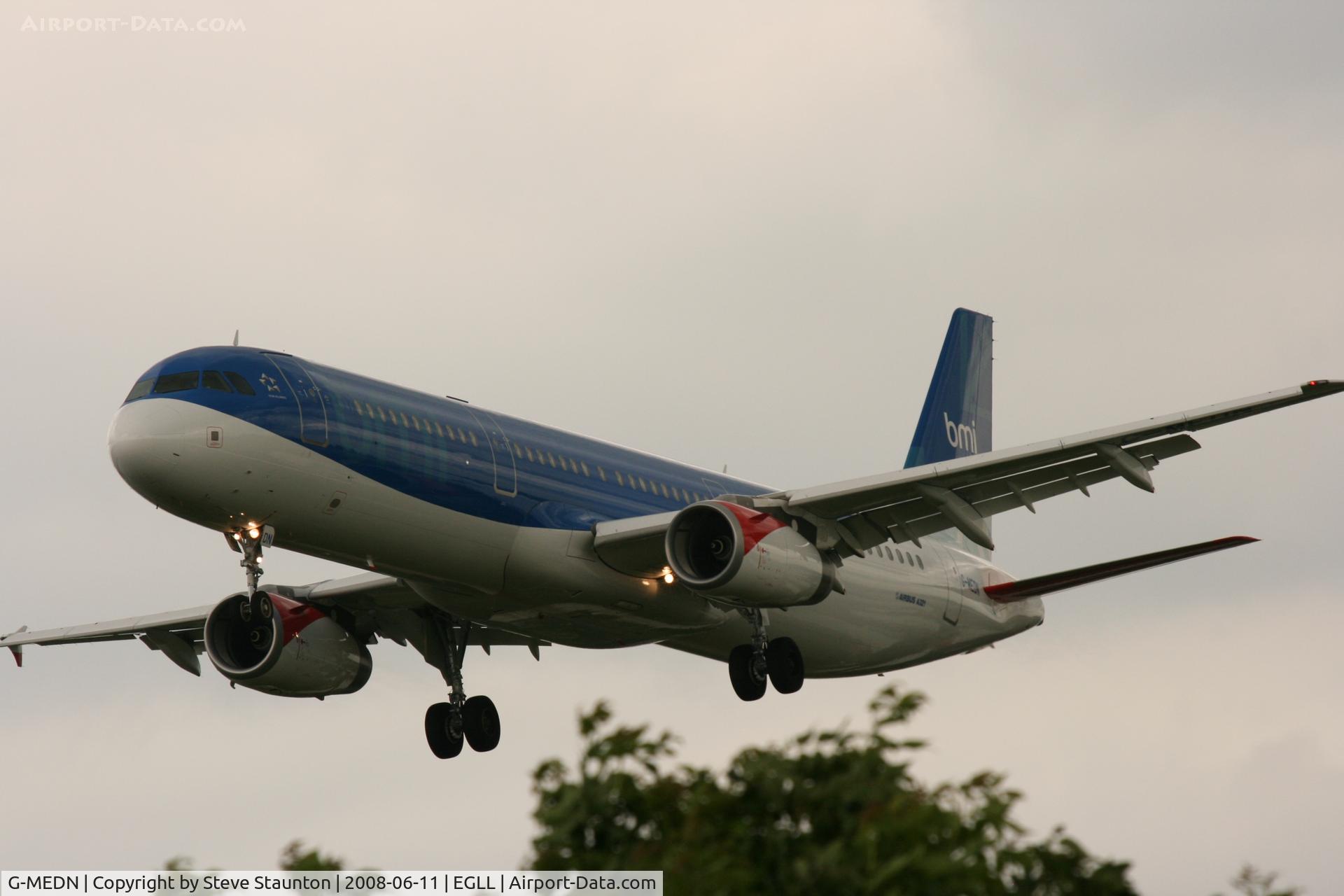 G-MEDN, 2008 Airbus A321-231 C/N 3512, Taken at London Heathrow 11th June 2008