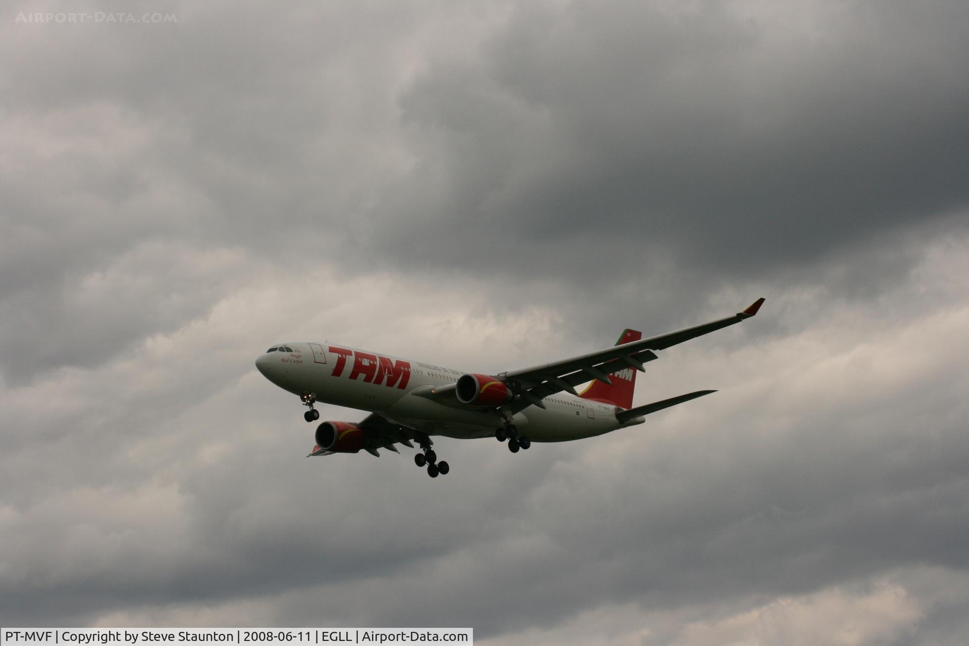 PT-MVF, 2002 Airbus A330-203 C/N 466, Taken at London Heathrow 11th June 2008