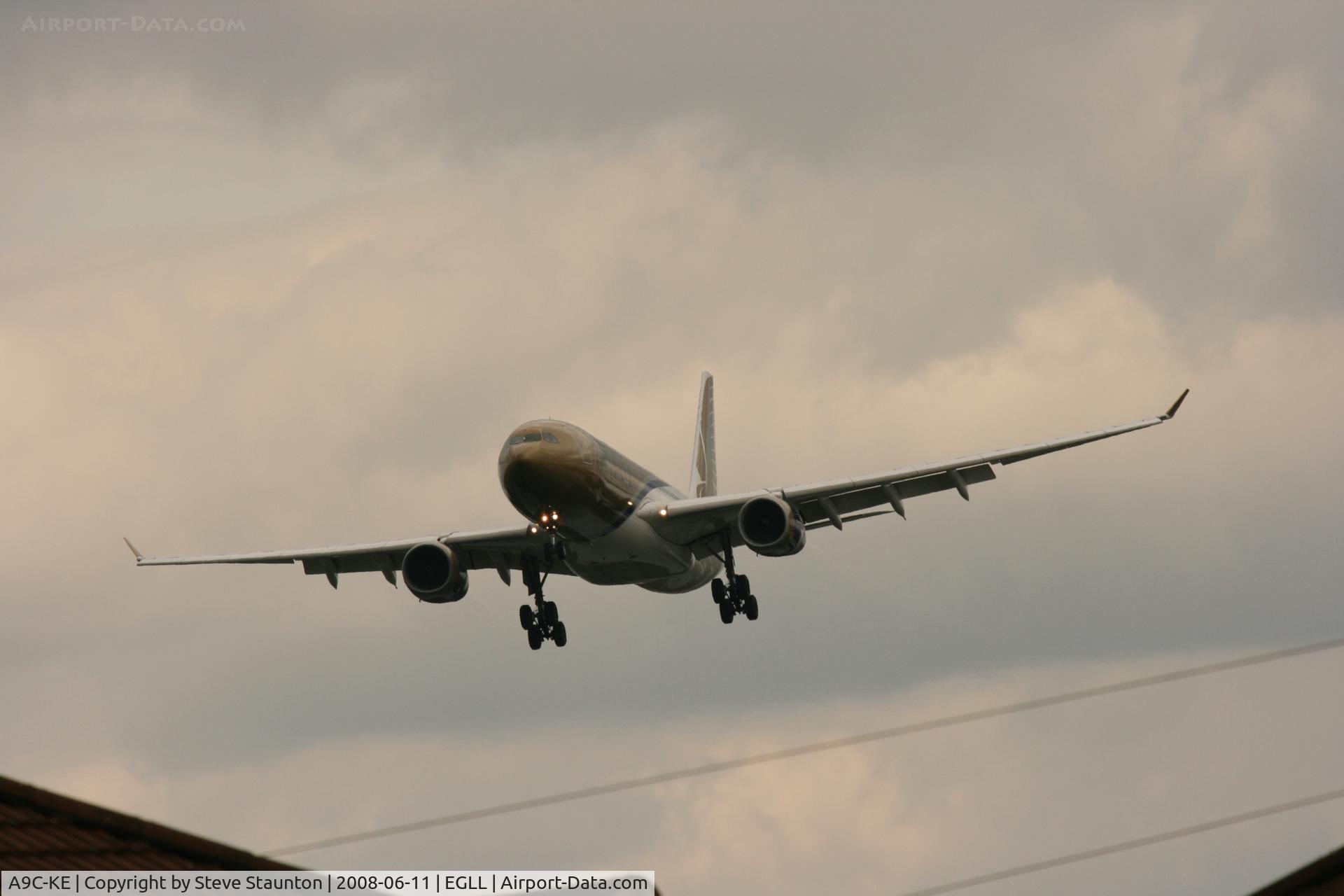 A9C-KE, 2000 Airbus A330-243 C/N 334, Taken at London Heathrow 11th June 2008